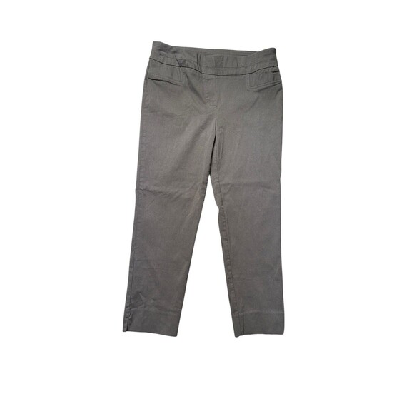 Zac & Rachel Petite Women’s Gray Cropped Straight Leg Dress Pants 10P Stretch - Picture 1 of 8
